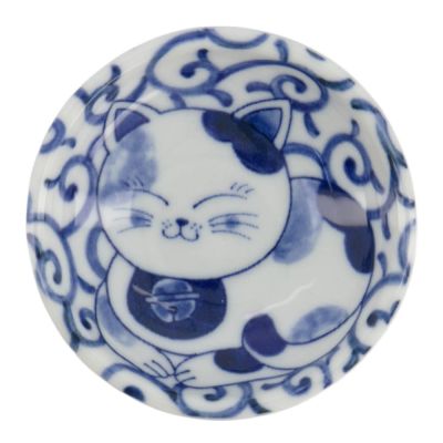 Tokyo Design Studio - Kawaii Soijakulho 8 cm Katt Neko 33852 Sininen/Valkoinen
