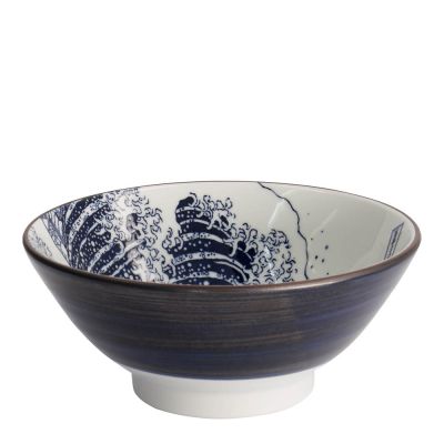 Tokyo Design Studio - Hokusai Nami Kulho 17 cm Sininen/Valkoinen