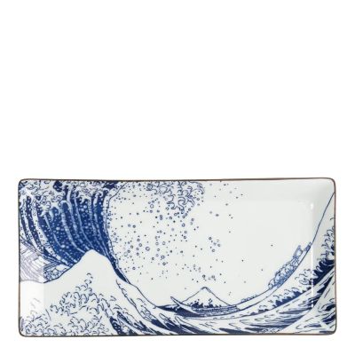 Tokyo Design Studio - Hokusai Nami Sushilautanen 23x11 cm Sininen/Valkoinen