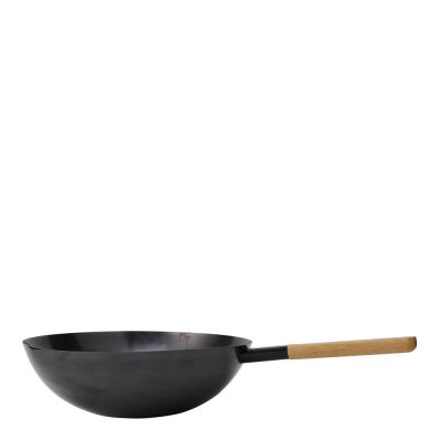 Morsö - Vulcano Wokkipannu 36 cm Wok Burner :ille Hiiliteräs/Tammi