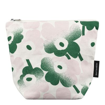 Marimekko - Mini Unikko Toilettilaukku 28x24 cm Valkoinen/Roosa/Vihreä