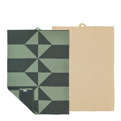Södahl - Twist Keittiöpyyhe 50x70 cm 2 kpl Hedge Green