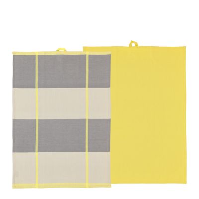 Södahl - Blocks Keittiöpyyhe 50x70 cm 2 kpl Keltainen