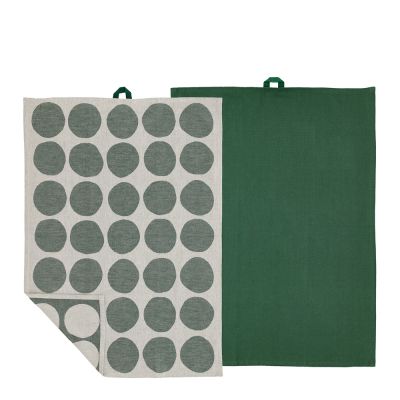 Bastian - Bubbles Keittiöpyyhe 50x70 cm 2 kpl Pine Green