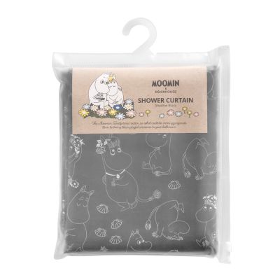 Dsignhouse x Moomin - Muumi Suohkuverho 180x200 cm Musta