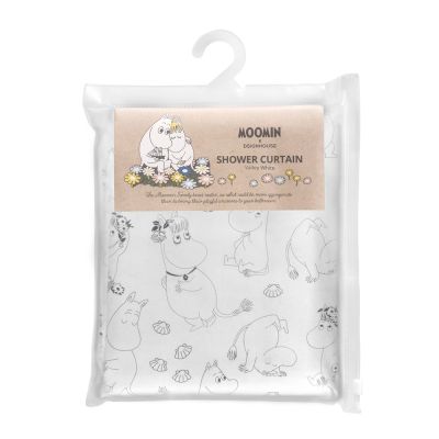 Dsignhouse x Moomin - Muumi Suohkuverho 180x200 cm Valkoinen