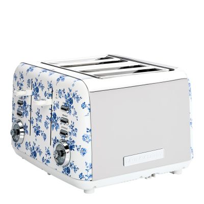 Laura Ashley - China Rose Leivänpaahdin 4 viipaletta Sininen/Valkoinen