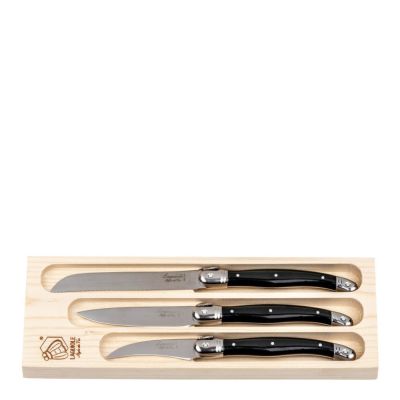 Laguiole Style de Vie - Veitsisetti 3 osaa Musta