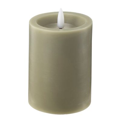 Edelweiss - LED Pöytäkynttilä 7,5x10 cm Green Leaf