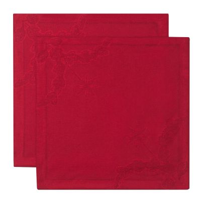 Royal Copenhagen - Star Fluted Christmas lautasliina 45x45 cm 2 kpl punainen