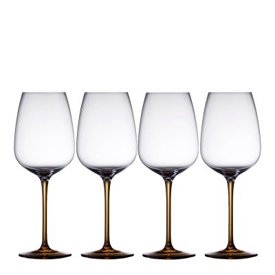 Lyngby Glas - Vienna Viinilasi 50 cl 4 kpl Meripihka