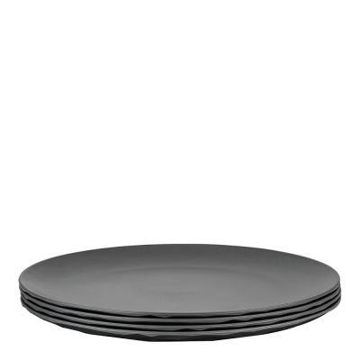 Koziol - Club Lautanen 26 cm 4 kpl Tummanharmaa