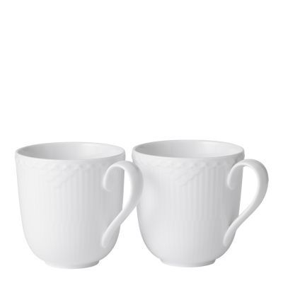 Royal Copenhagen - White Fluted Half Lace Muki 37 cl 2 kpl