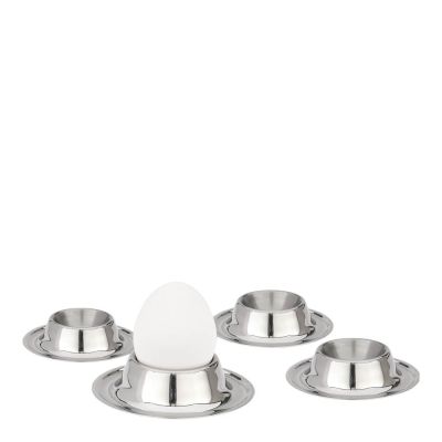 Karl Weis - Munakuppi 9,5x9,5x3,5 cm 4 kpl Ruostumaton teräs