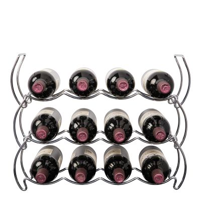 Hahn Kitchenware - Viinipulloteline 12 pullolle Kromi