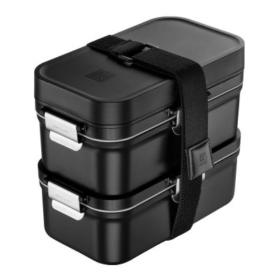 Zwilling - Fresh & Save Bento Eväsrasia 20,7x12,3 cm 2 kpl Musta