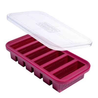 Souper Cubes - Half-Cup Pakastusmuotti silikoni 6×125 ml Karpalo