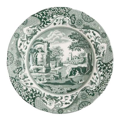 Spode - Heritage Green Italian Syvä Lautanen 23 cm Vihreä/Valkoinen