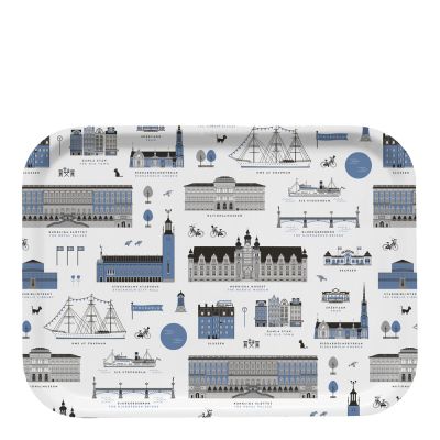 Citronelles - Stockholm Aamiaistarjotin 27x20 cm Sininen