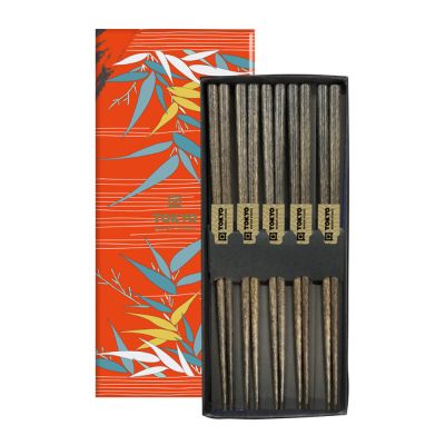 Tokyo Design Studio - Syömäpuikot 5 paria Dark brown