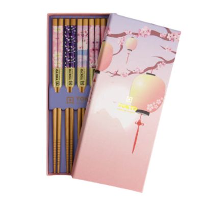 Tokyo Design Studio - Syömäpuikot 5 paria Pink lantern