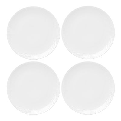 Aida - Relief Lautanen 20 cm 4 kpl Valkoinen