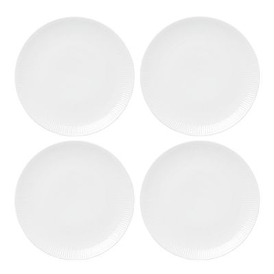 Aida - Relief Lautanen 22 cm 4 kpl Valkoinen