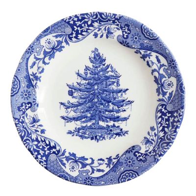 Spode - Blue Italian Christmas Tree Lautanen 20 cm Sininen/Valkoinen
