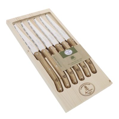 Laguiole en Aubrac - Pihviveitsi 6 kpl Ruostumaton teräs Tammi