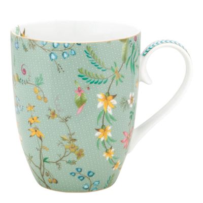 Pip Studio - Jolie Flowers Muki 36,5 cl Vaaleansininen