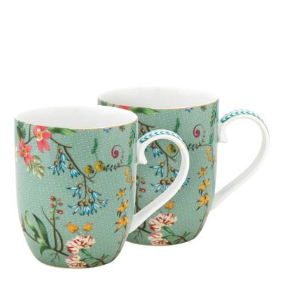 Pip Studio - Jolie Flowers Muki 20 cl 2 kpl Vaaleansininen