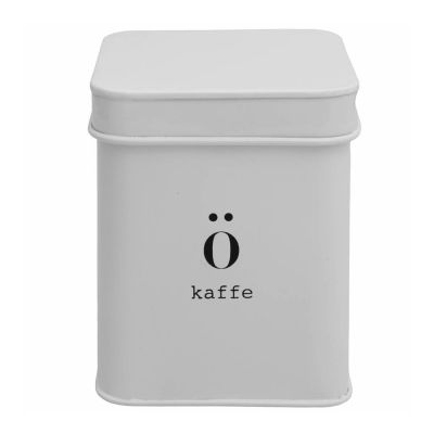 Sögne Home - Emalj Kahvipurkki 11,5x11,5x14 cm Valkoinen