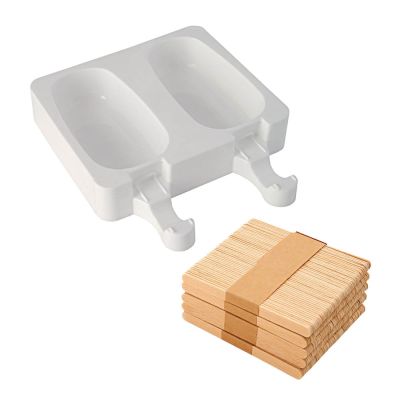 Silikomart - Classic Jäätelömuotit + 50 jäätelötikkua + reseptit