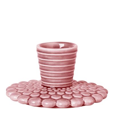 Dottir - Pipanella Kynttilänjalka 4,5 cm Bubble lines dusty rose