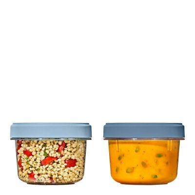 Oxo - Twist & Stack Säilytyspurkki 59,2 cl 2 kpl Kirkas/Sininen