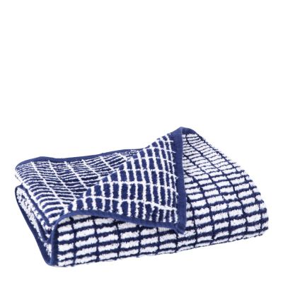 Juna - Nuance Pyyhe 50x100 cm Tummansininen/Valkoinen