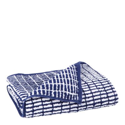 Juna - Nuance Pyyhe 70x140 cm Tummansininen/Valkoinen