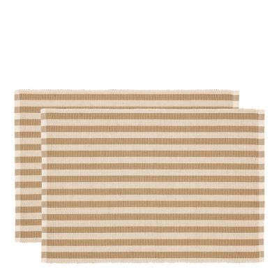 Södahl - Statement Stripe Pöytätabletti 33x48 cm 2 kpl Beige