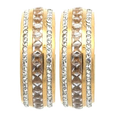 A&C Oslo AS - Steel - Crystal Sparkle korvakorut kristallikivillä kulta