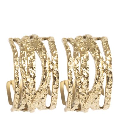 A&C Oslo AS - Steel - Satin korvakorut leveät kulta