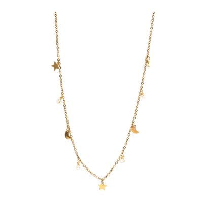 A&C Oslo AS - Steel - Miniature kaulakoru lyhyt tähtiteemalla kulta