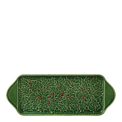 Bordallo Pinheiro - Holly tarjoiluvati 46,5 cm mistelinvihreä