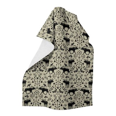 Arvidssons - Skogens konung Keittiöpyyhe 70x46 cm Musta