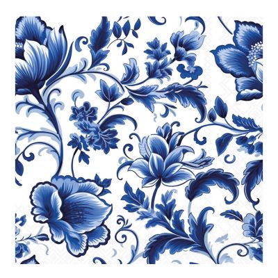 Ambiente - Servetti 33x33 cm 20 kpl Delft Blue Florals
