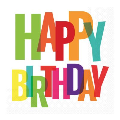 Ambiente - Servetti 33x33 cm 20 kpl Birthday Letters