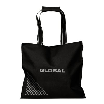 Global - Classic Kangaskassi vetoketjulla 40x18 cm Musta