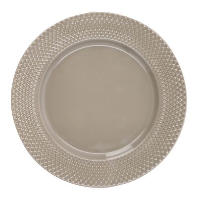 Lyngby Porcelæn - Rhombe Earth Lautanen 27 cm Clay