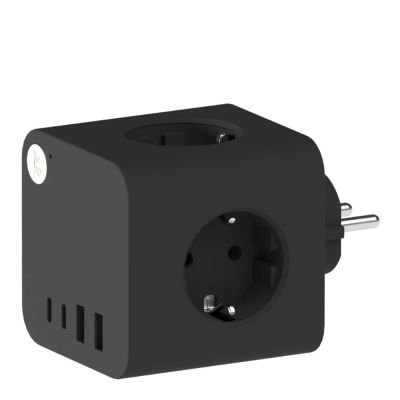 Kreafunk - Ampie monipistorasia USB-A/USB-C musta