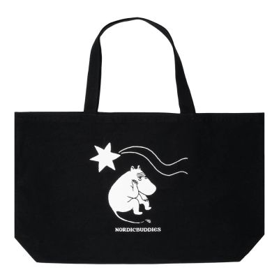 Nordicbuddies - Muumi Novels Kangaskassi 65x41 cm Musta