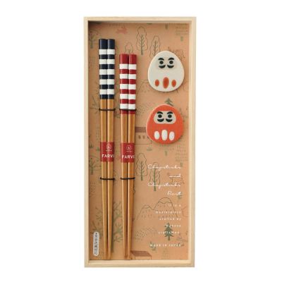 Kawai - Kawai Syömäpuikot ja pidike 2 kpl Raidat